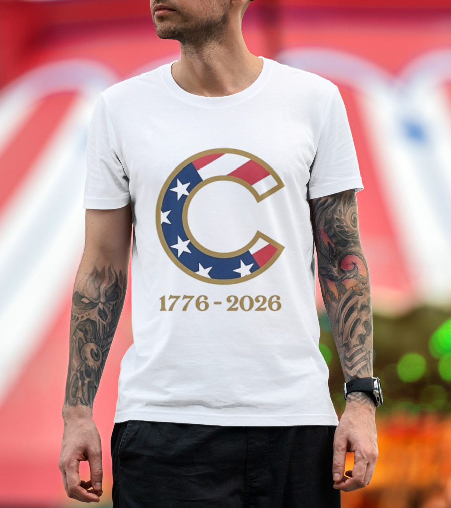 Chicago Cubs 1776 2026 Stars Stripes Fourth Of July MLB Anniversary T-Shirt