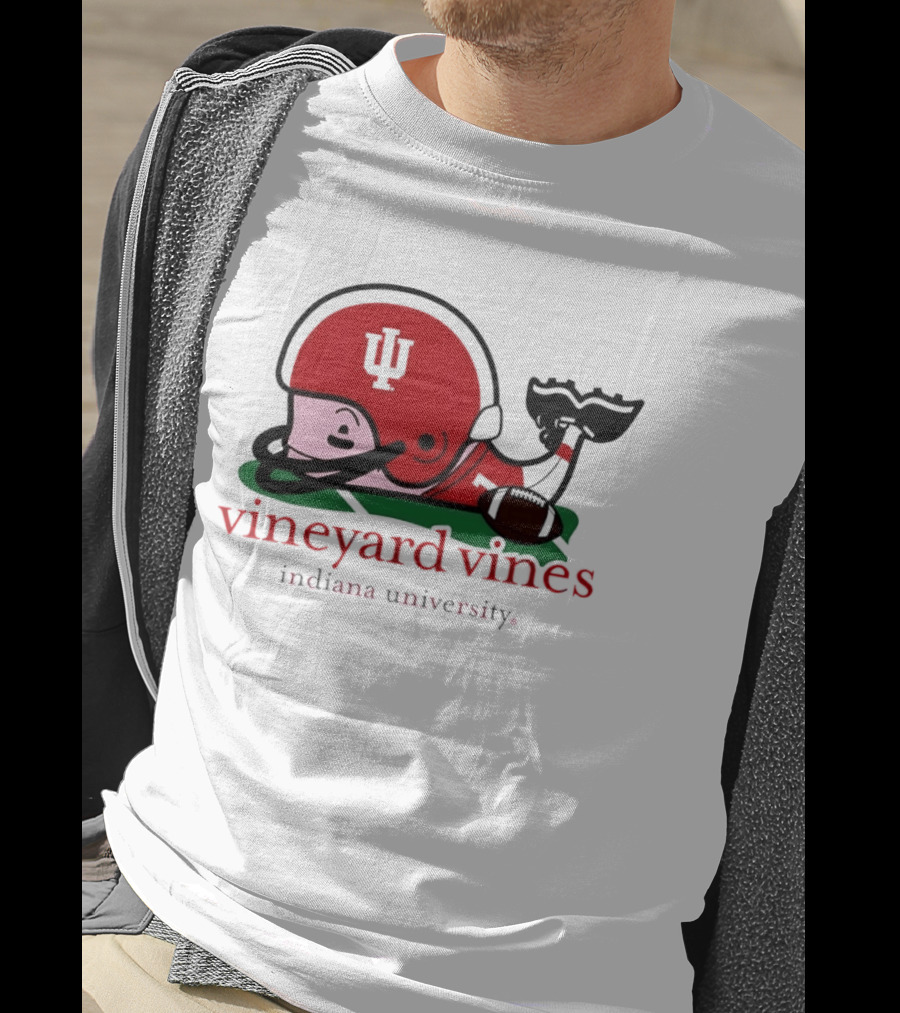 Indiana Hoosiers Football Whale Vineyard Vines Indiana University T-Shirt