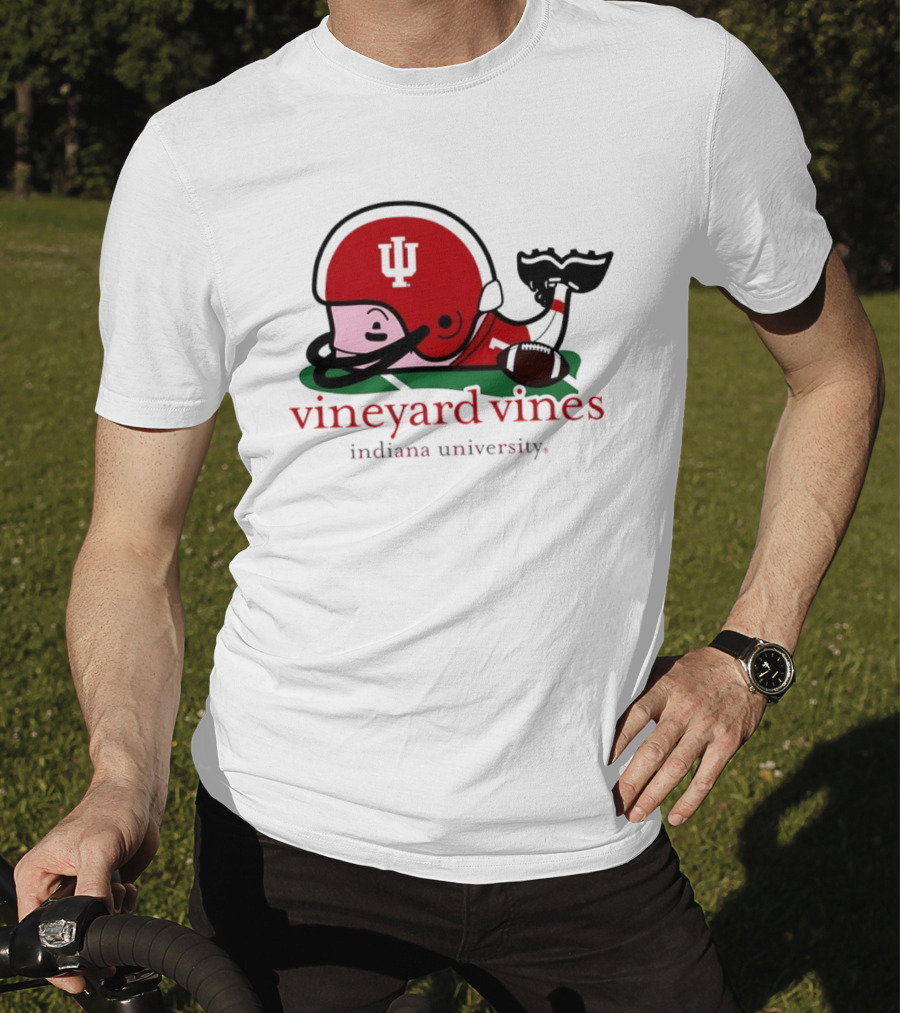 Indiana Hoosiers Football Whale Vineyard Vines Indiana University T-Shirt