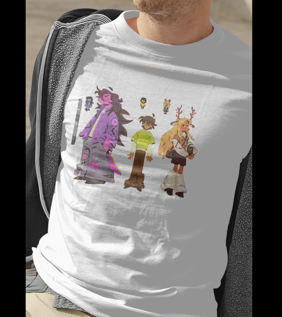 Deltarune Characters Illustrated Including Kris Susie And Noelle T-Shirt