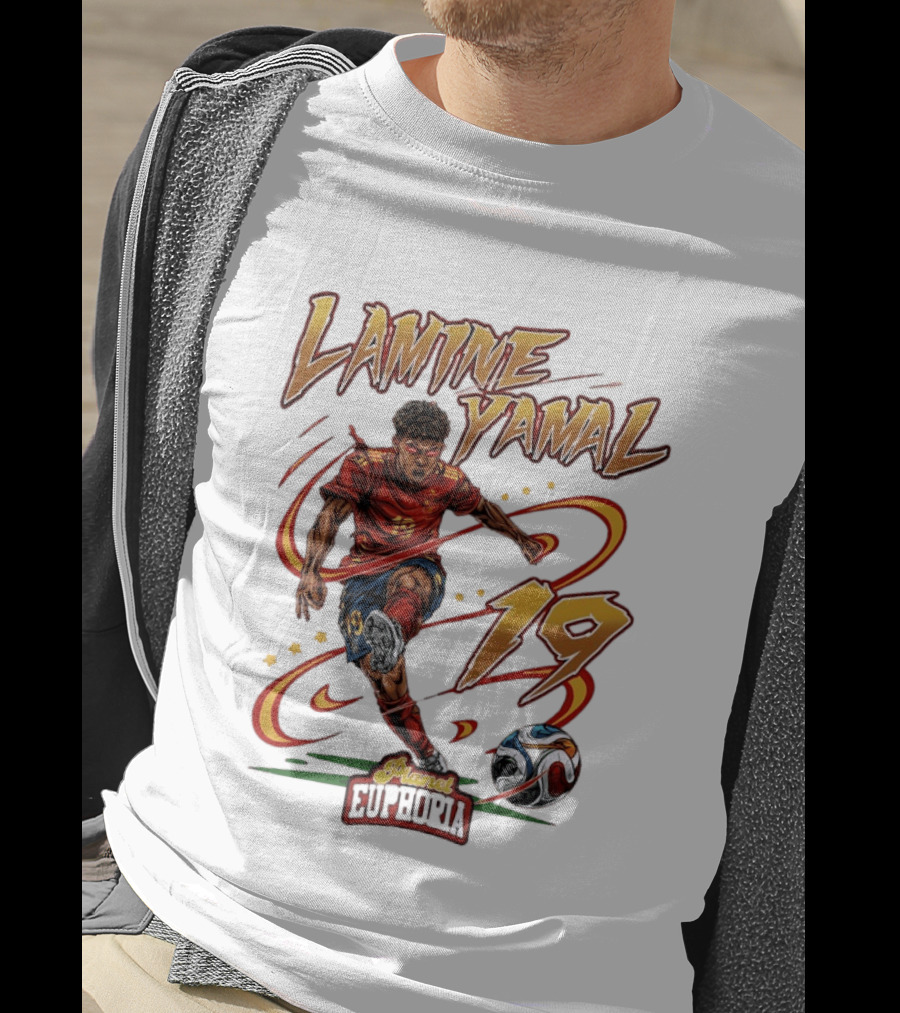 Lamine Yamal Number 19 Planet Euphoria Football T-Shirt