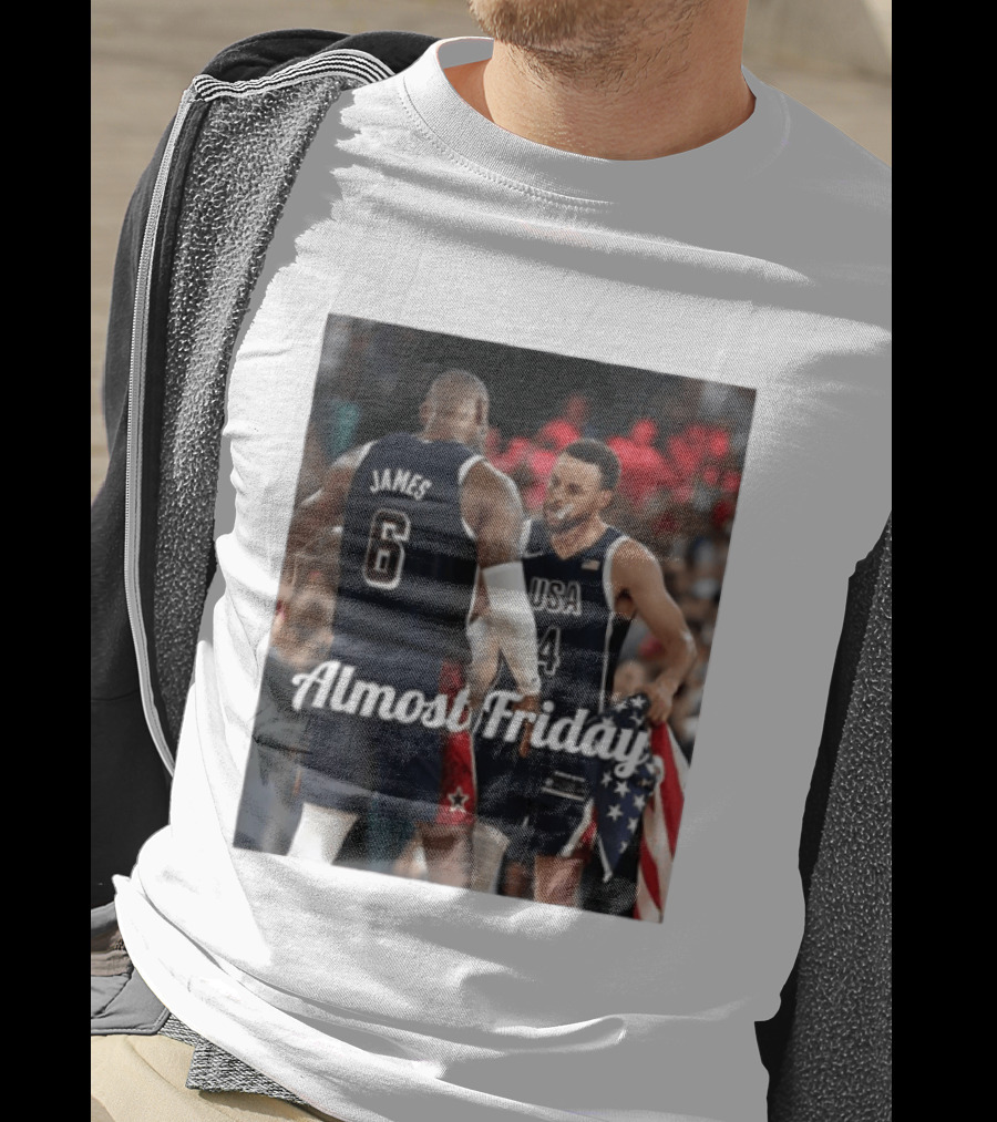 LeBron James Stephen Curry USA Basketball Almost Friday Team Spirit T-Shirt