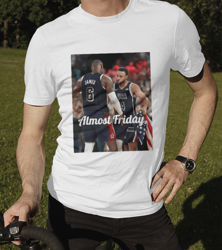 LeBron James Stephen Curry USA Basketball Almost Friday Team Spirit T-Shirt