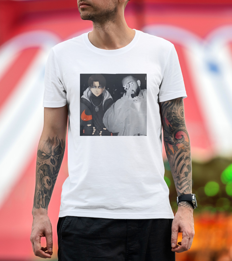 Levi Ackerman Nike Puffer Jacket Drake Crossover Fashion T-Shirt