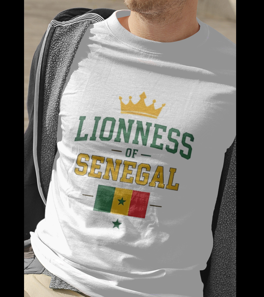 Lioness Of Senegal Flag Crown National T-Shirt