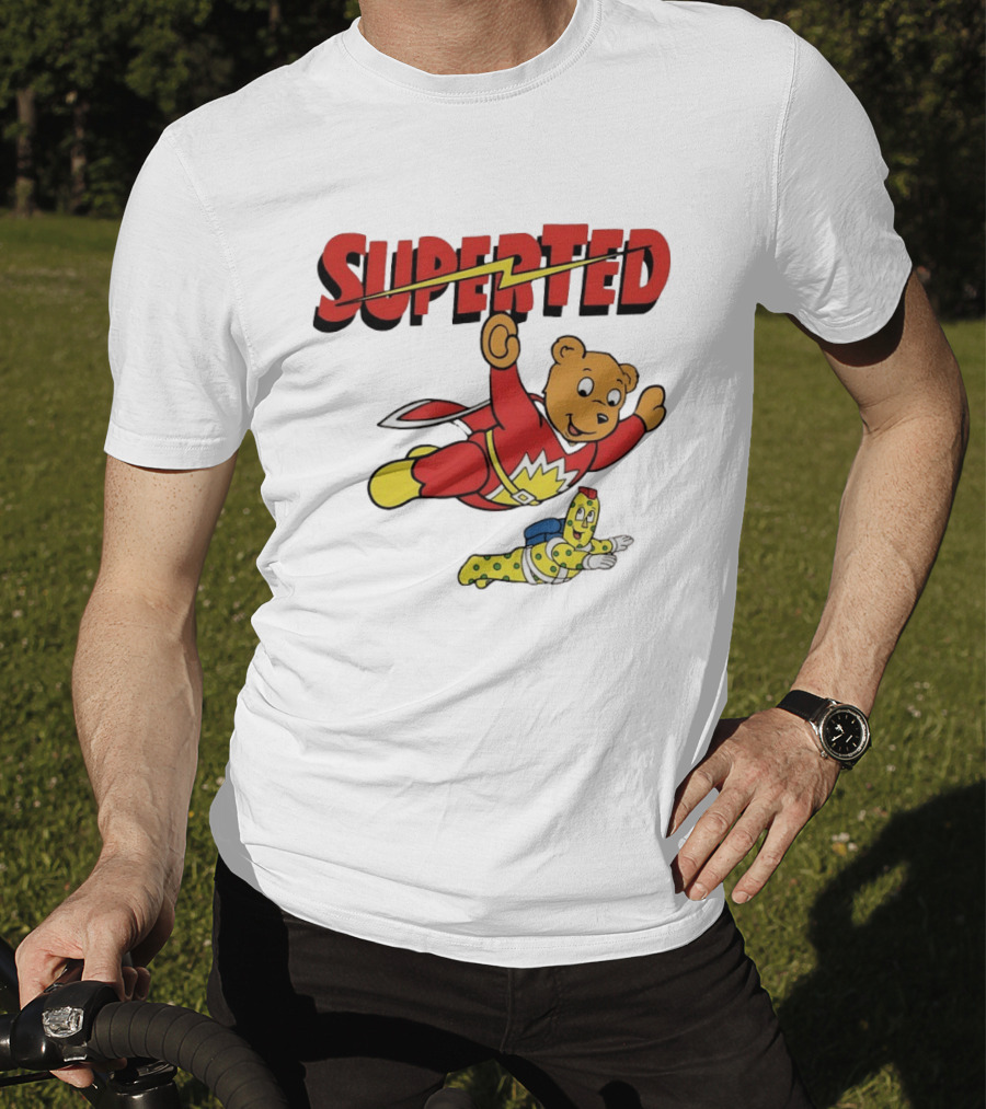 Superted And Spot 80s Cartoon British Animation Flying Characters T-Shirt