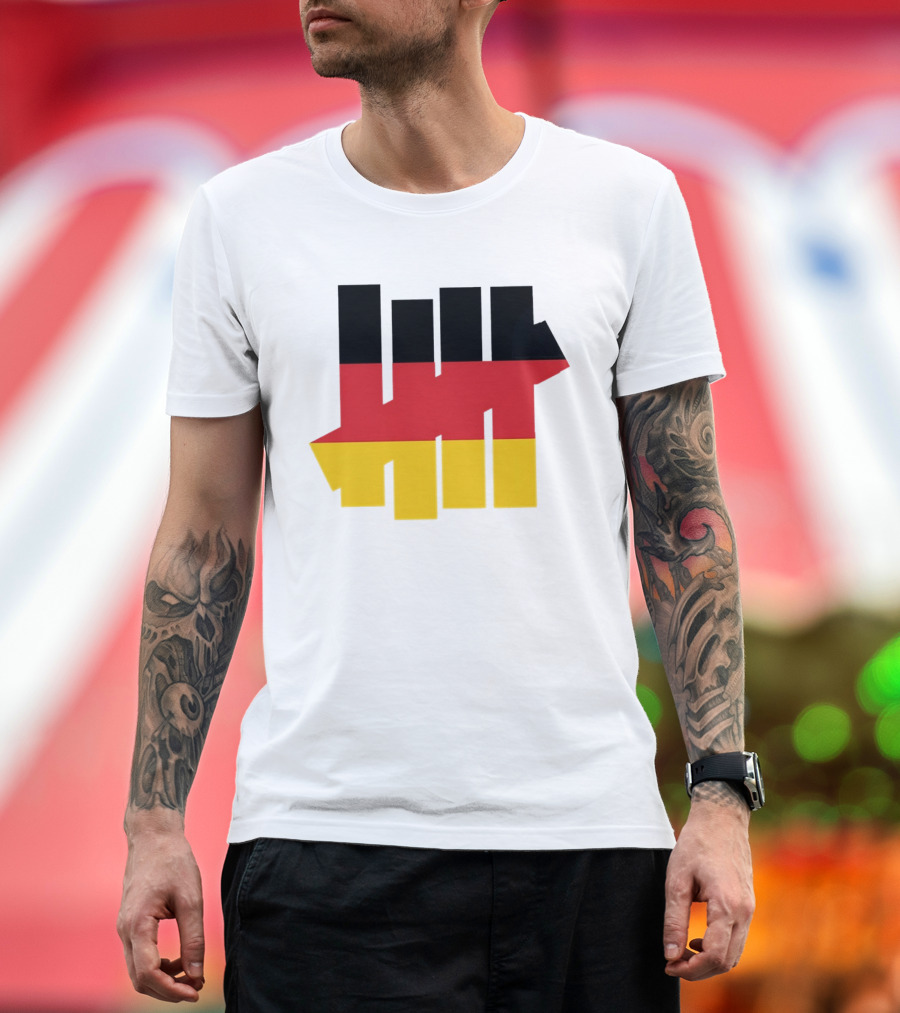 Germany Flag Undefeated Tally Marks Black Red Gold T-Shirt