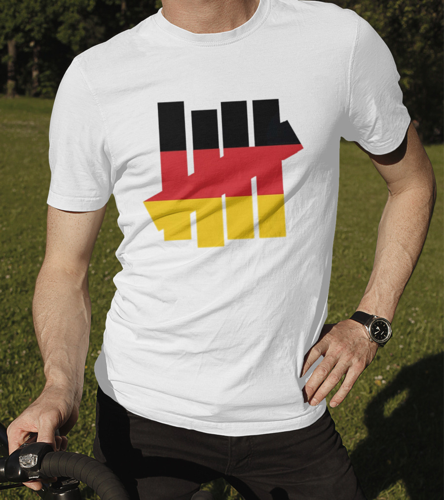 Germany Flag Undefeated Tally Marks Black Red Gold T-Shirt