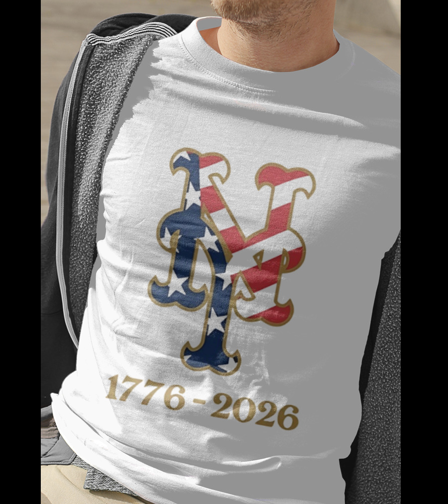 New York Mets MLB 1776 2026 250th Fourth Of July Patriotic T-Shirt