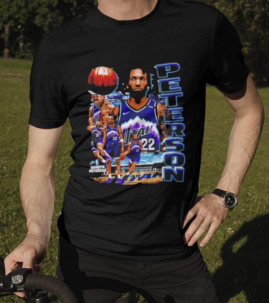 Utah Jazz Darryn Peterson NBA Player Collage Peterson 22 T-Shirt