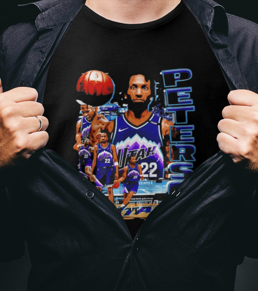 Utah Jazz Darryn Peterson NBA Player Collage Peterson 22 T-Shirt