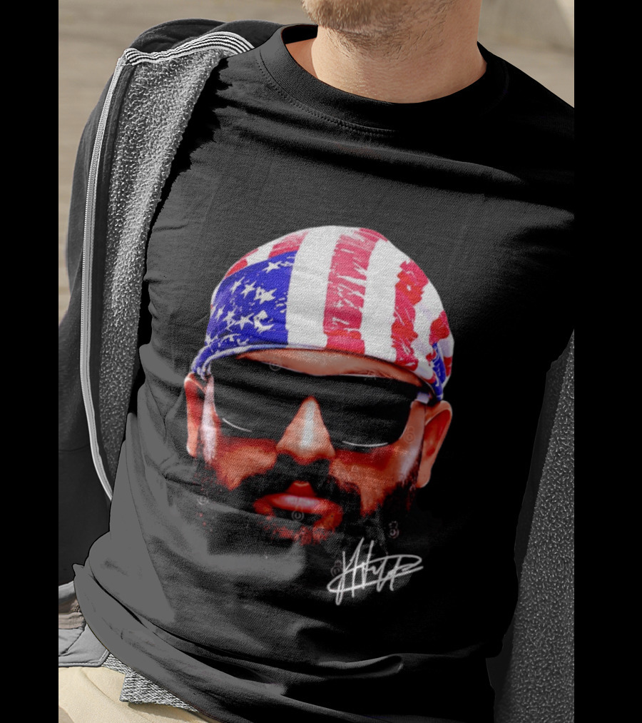 Josh Hokit American Flag Bandana UFC Signature T-Shirt
