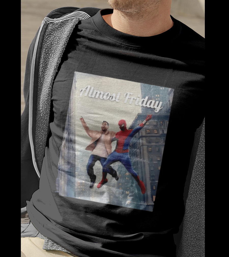 Almost Friday Lionel Messi Spider Man Cityscape Adventure T-Shirt