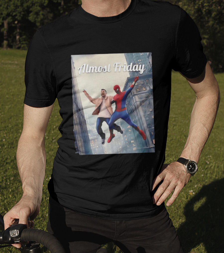 Almost Friday Lionel Messi Spider Man Cityscape Adventure T-Shirt