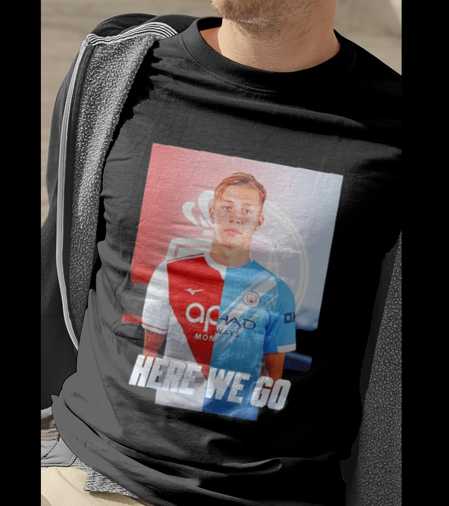 Mathys Detourbet Manchester City AS Monaco Transfer Here We Go T-Shirt