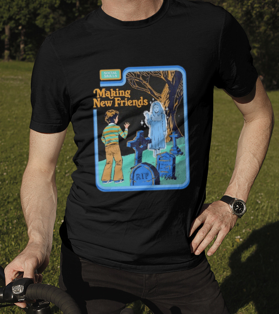 Social Skills Making New Friends Ghost RIP T-Shirt
