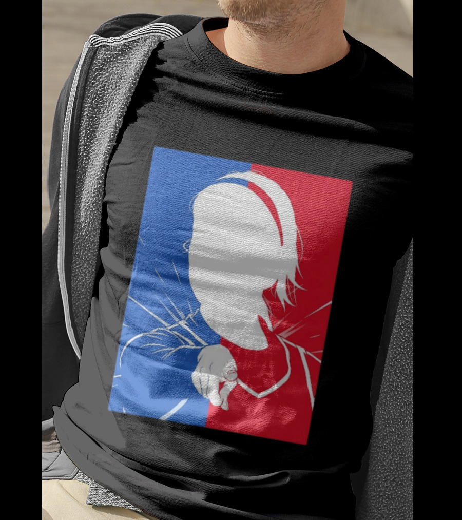 Sophie Cunningham Indiana Fever WNBA Player Silhouette Blue Red T-Shirt