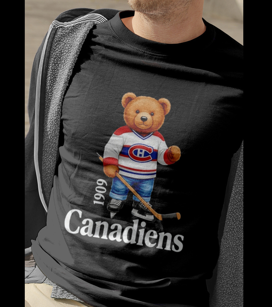 Montreal Canadiens 1909 Bear Hockey T-Shirt