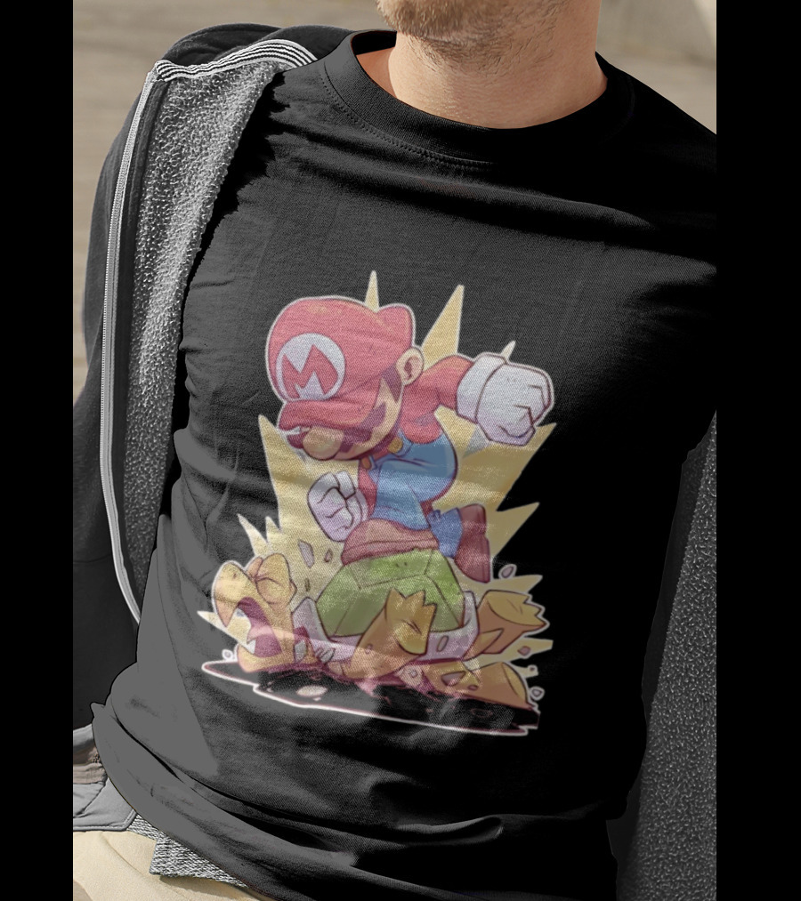 Super Mario Koopa Troopa Smash Stomp Action T-Shirt