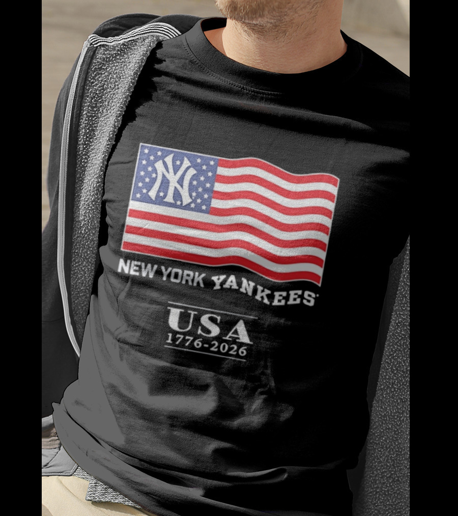 New York Yankees USA American Flag 1776 2026 4th Of July T-Shirt