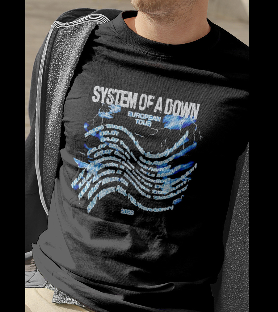 System Of A Down 2026 European Tour Dates UK Poland France Italy Switzerland T-Shirt