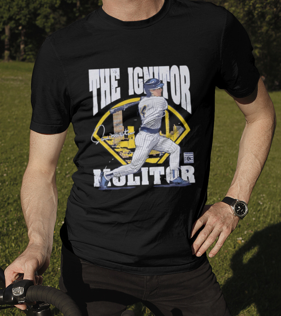 Paul Molitor The Ignitor Milwaukee Brewers HOF Baseball Legend T-Shirt