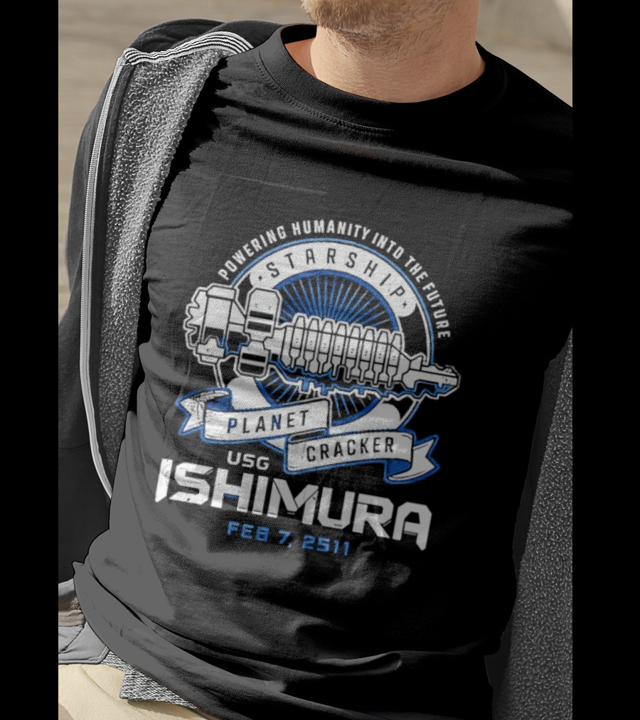 Powering Humanity Into The Future USG Ishimura Starship Planet Cracker Feb 7 2511 T-Shirt