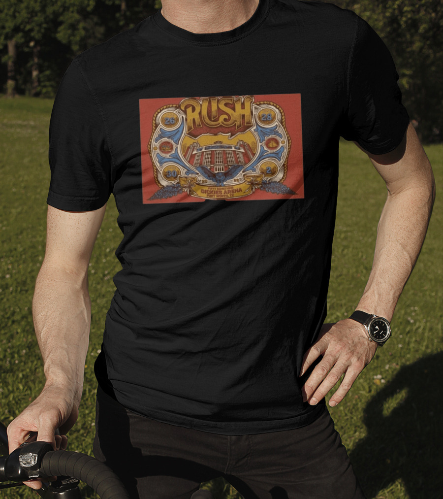 Rush Fifty Something Tour 2026 2028 2030 Dickies Arena Fort Worth TX T-Shirt