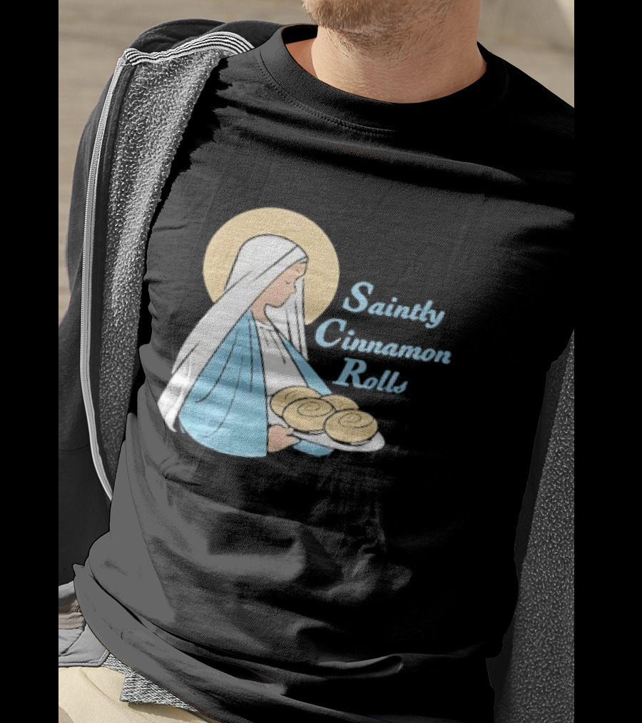 Saintly Cinnamon Roll Angelic Pastry Delight T-Shirt