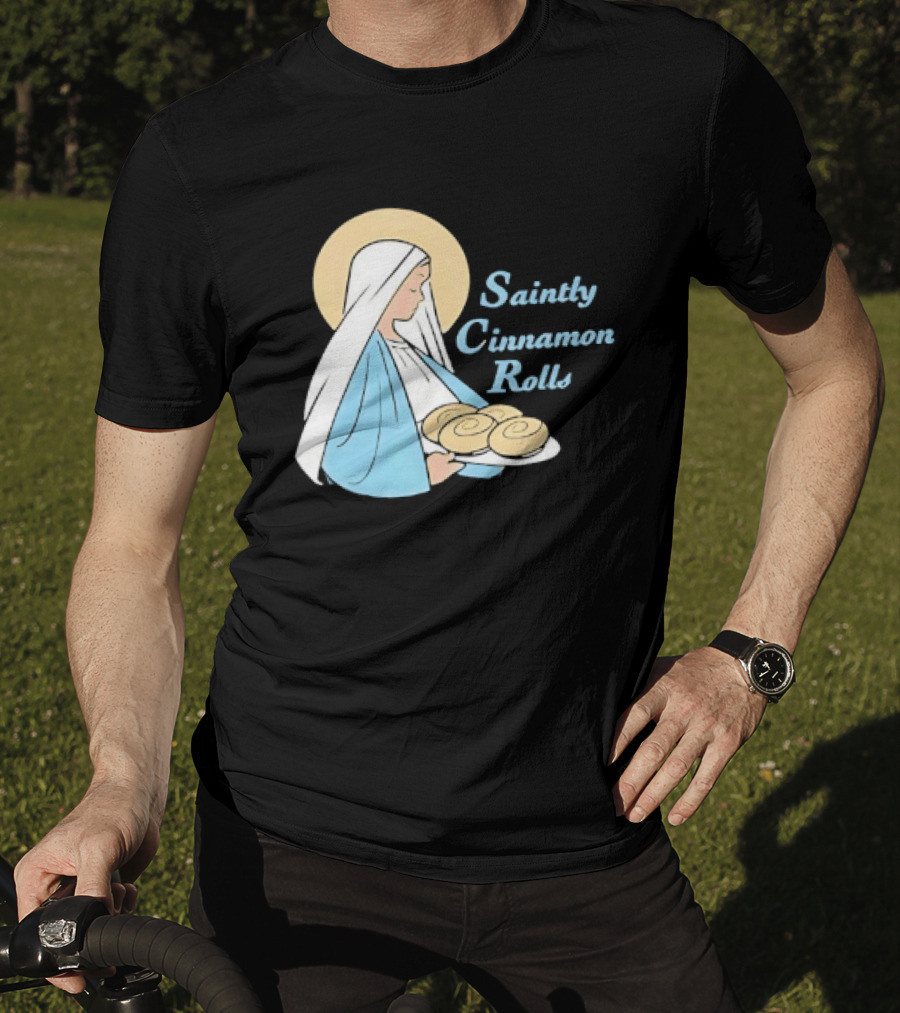 Saintly Cinnamon Roll Angelic Pastry Delight T-Shirt