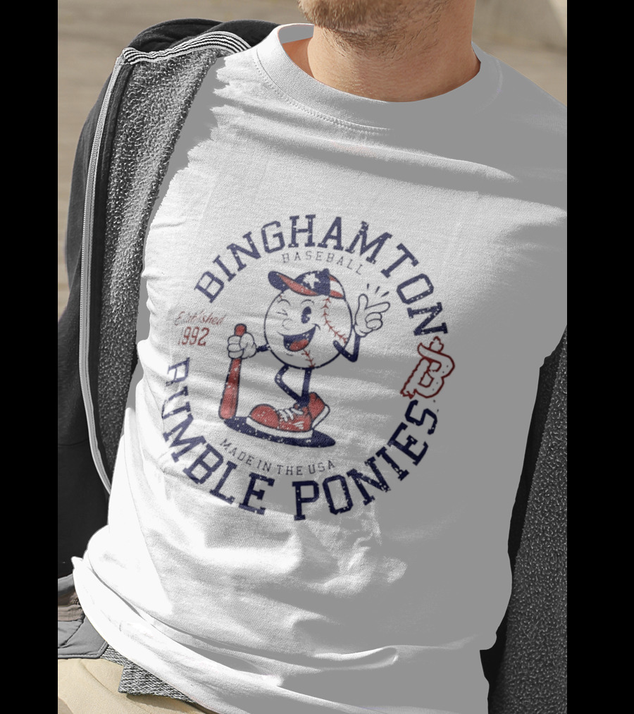 Binghamton Rumble Ponies Baseball Made In The USA Fourth Of July America's 250th Celebration T-Shirt