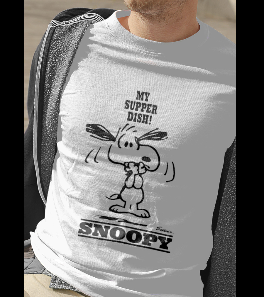 Snoopy My Supper Dish Peanuts Charlie Brown T-Shirt