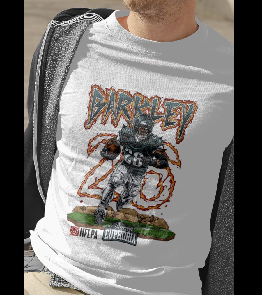 Saquon Barkley Number 26 Planet Euphoria NFLPA Football T-Shirt