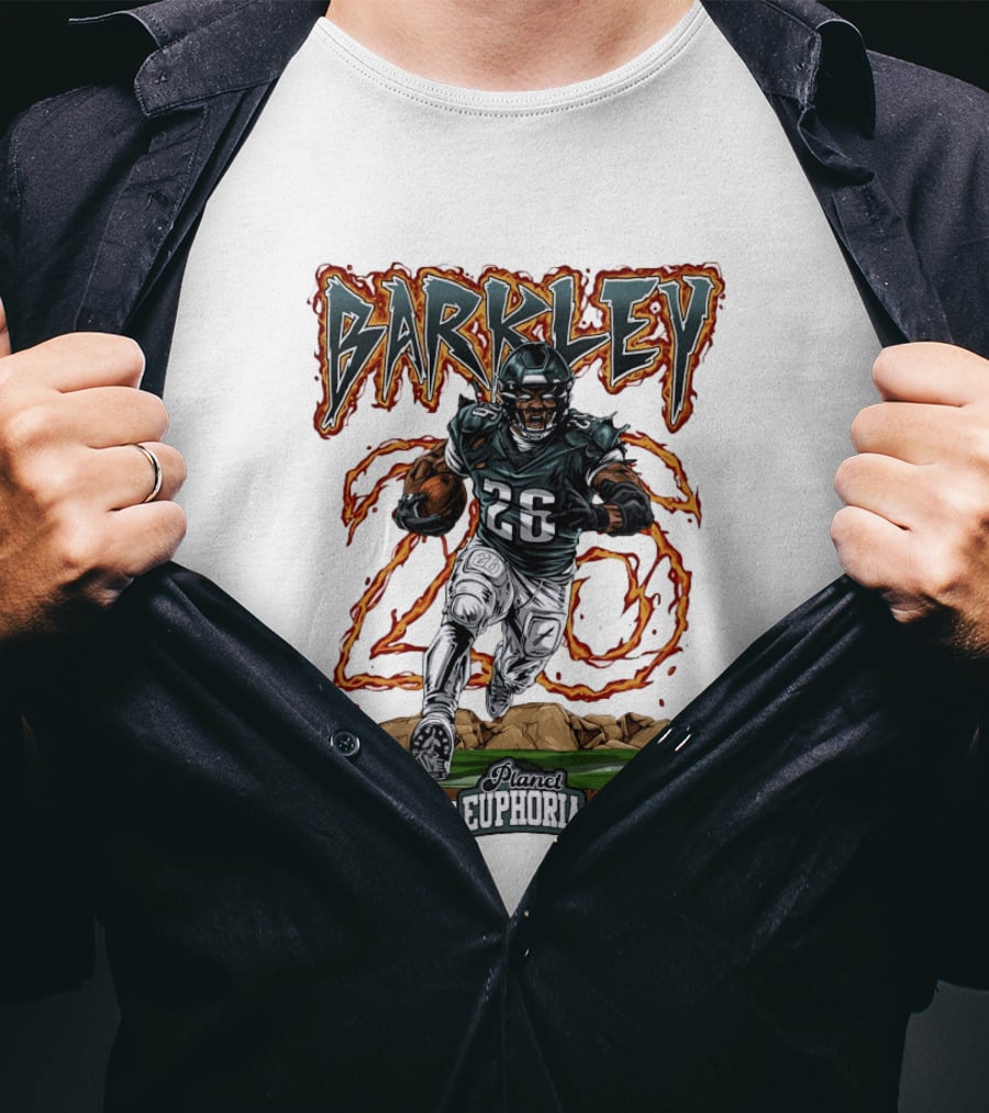 Saquon Barkley Number 26 Planet Euphoria NFLPA Football T-Shirt