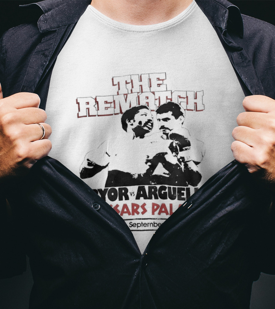 Pryor Vs Arguello The Rematch Caesars Palace 1983 Boxing Memorabilia T-Shirt