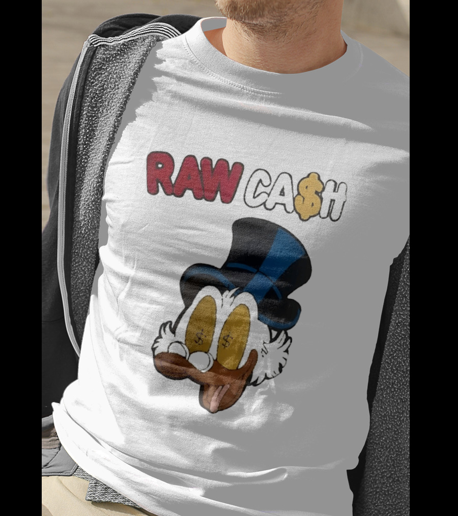 RAW CA$H Duck Eyes Dollar Sign Hat T-Shirt