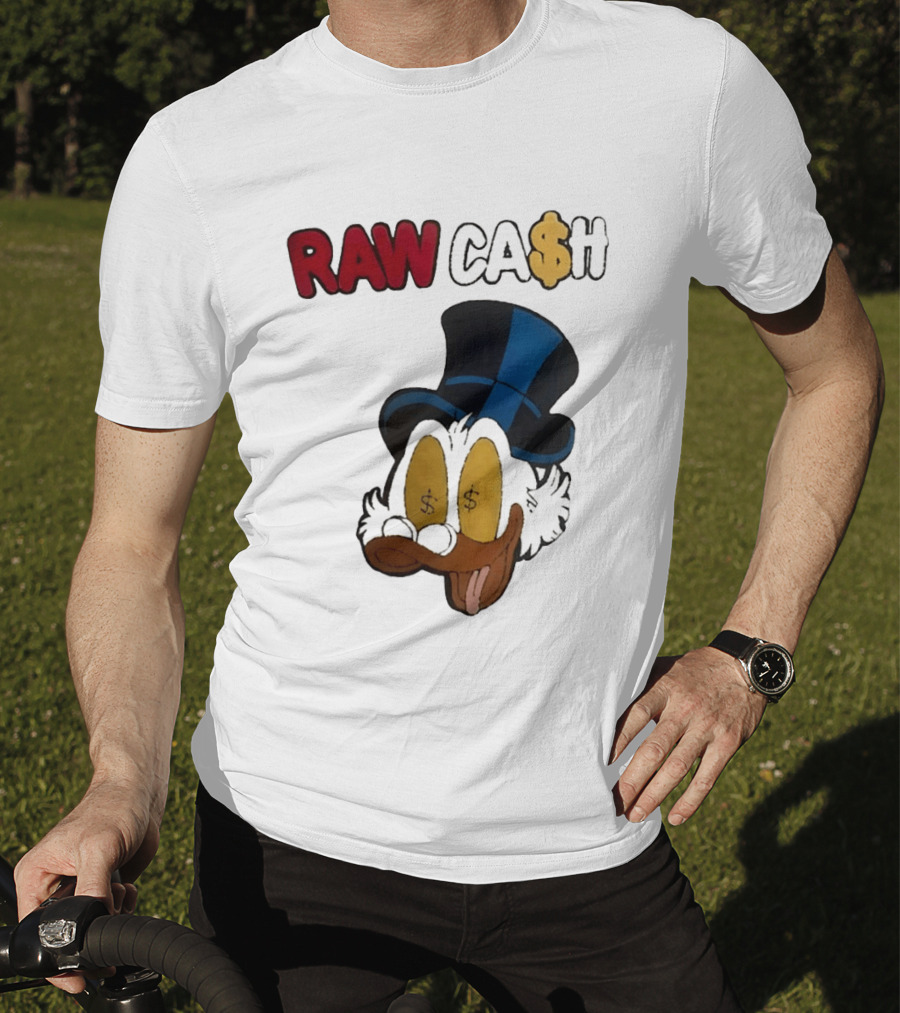 RAW CA$H Duck Eyes Dollar Sign Hat T-Shirt