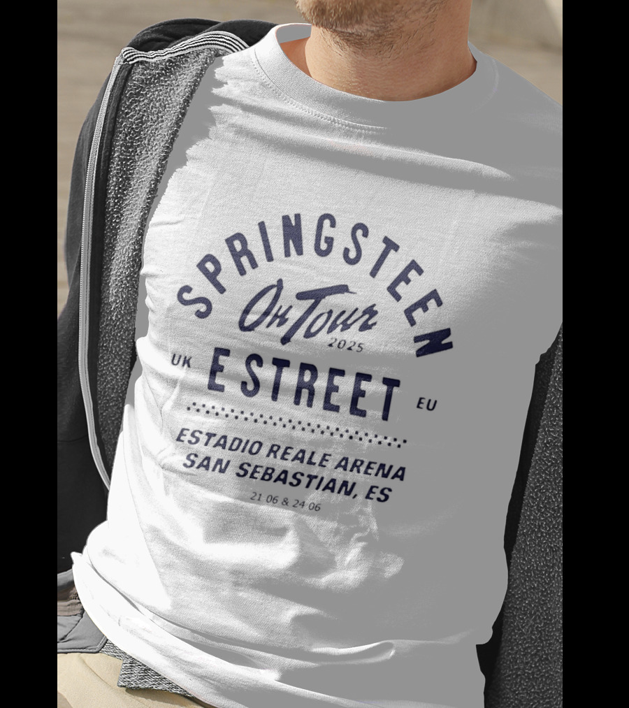 Springsteen On Tour 2025 E Street UK EU Estadio Reale Arena San Sebastian SS T-Shirt