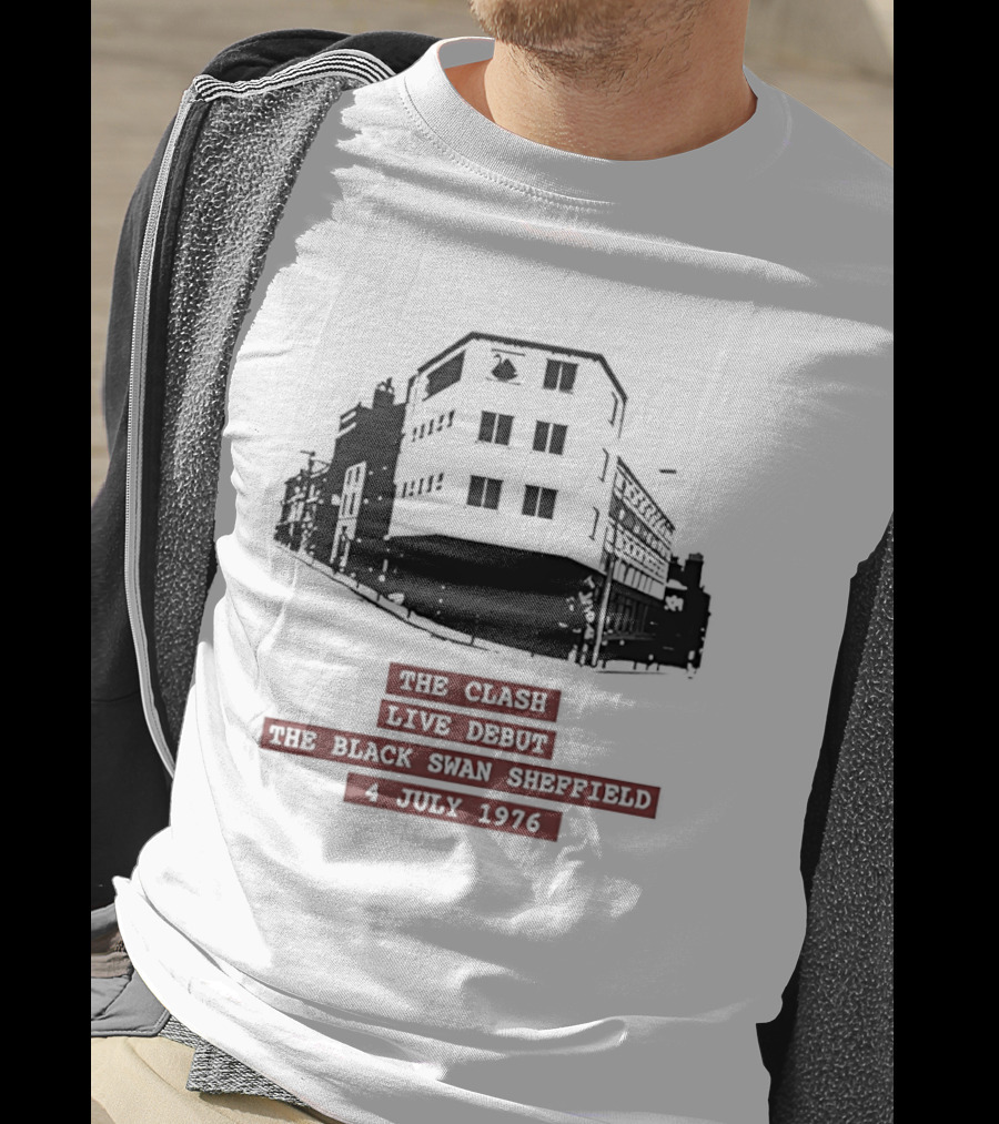 The Clash Live Debut Black Swan Sheffield July 4 1976 Vintage Concert Event T-Shirt