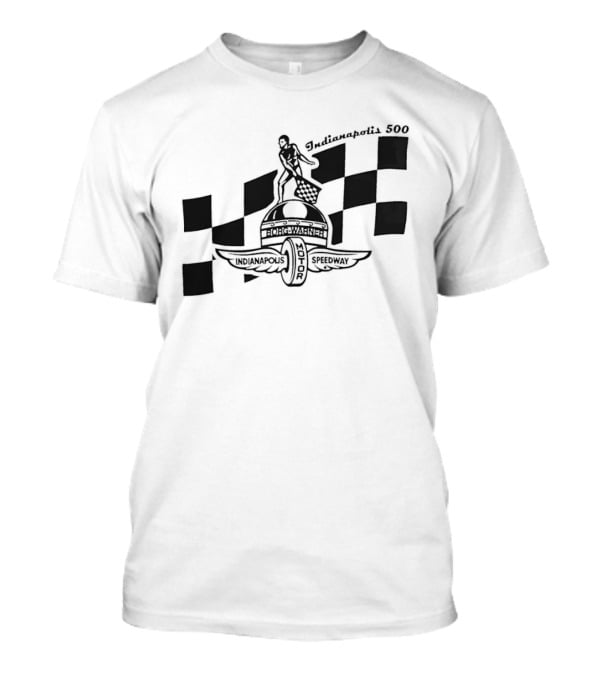 Indianapolis 500 Winged Wheel Checkered Flag T-Shirt