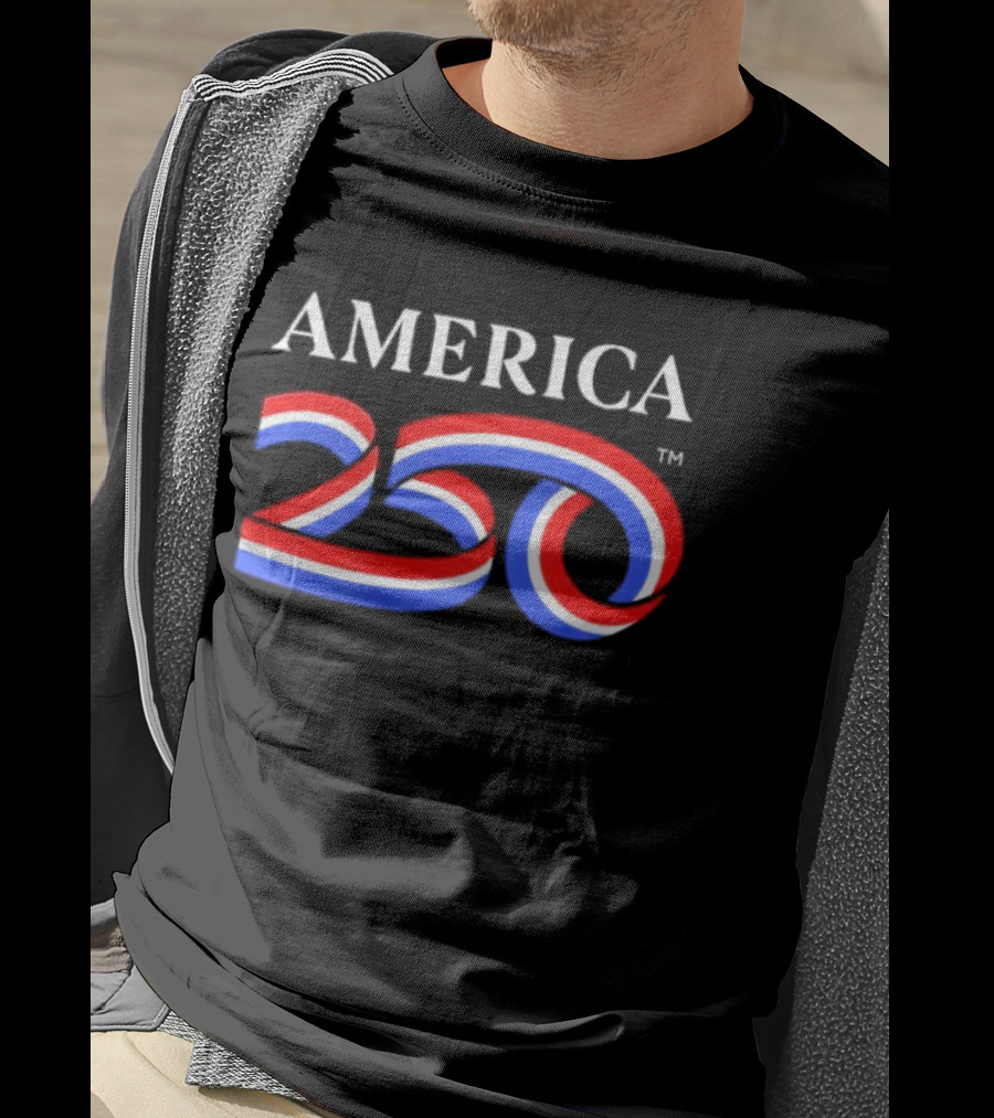 AMERICA 250 Patriotic Celebration Red White Blue T-Shirt