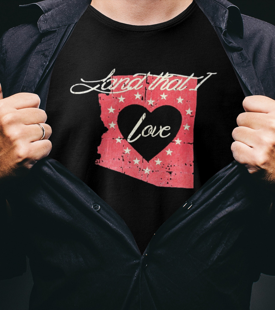 Arizona Land That I Love Heart Stars State T-Shirt