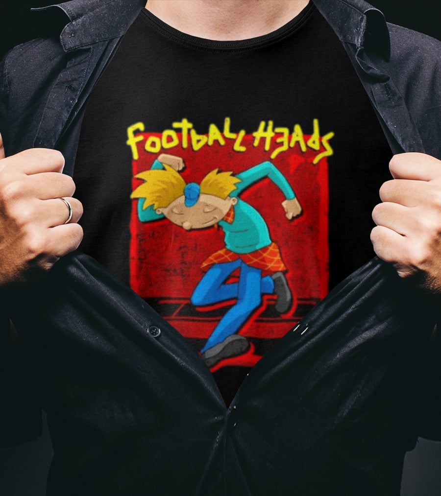 Hey Arnold Football Heads Nickelodeon Classic Cartoon T-Shirt