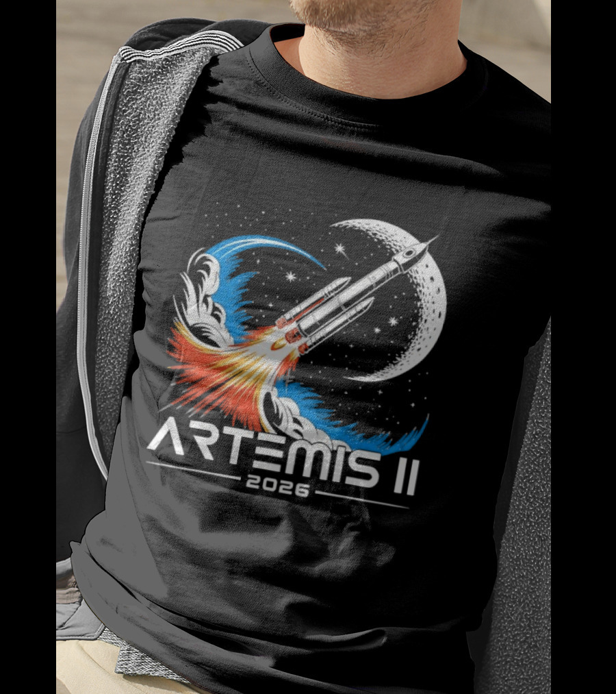 Artemis II 2026 Moon Rocket Space Exploration Launch T-Shirt