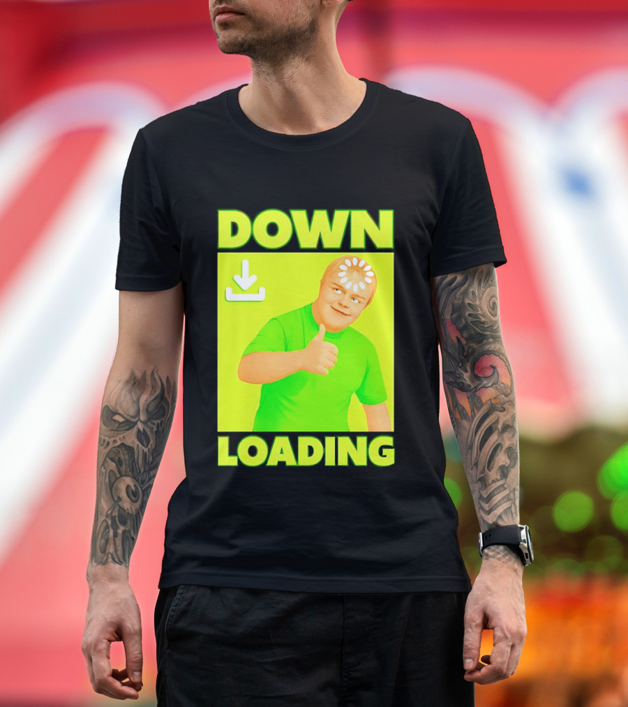 Down Loading Thumbs Up Meme Humorous Internet Guy T-Shirt