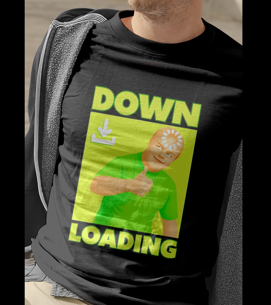 Down Loading Thumbs Up Meme Humorous Internet Guy T-Shirt
