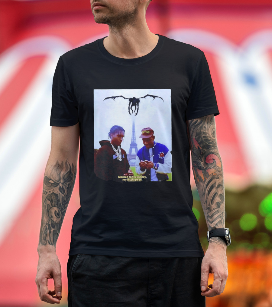 ASAP Rocky Tyler The Creator Eiffel Tower Married To The Money My Bitch Green T-Shirt