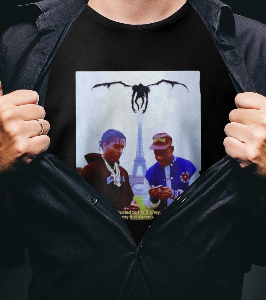 ASAP Rocky Tyler The Creator Eiffel Tower Married To The Money My Bitch Green T-Shirt