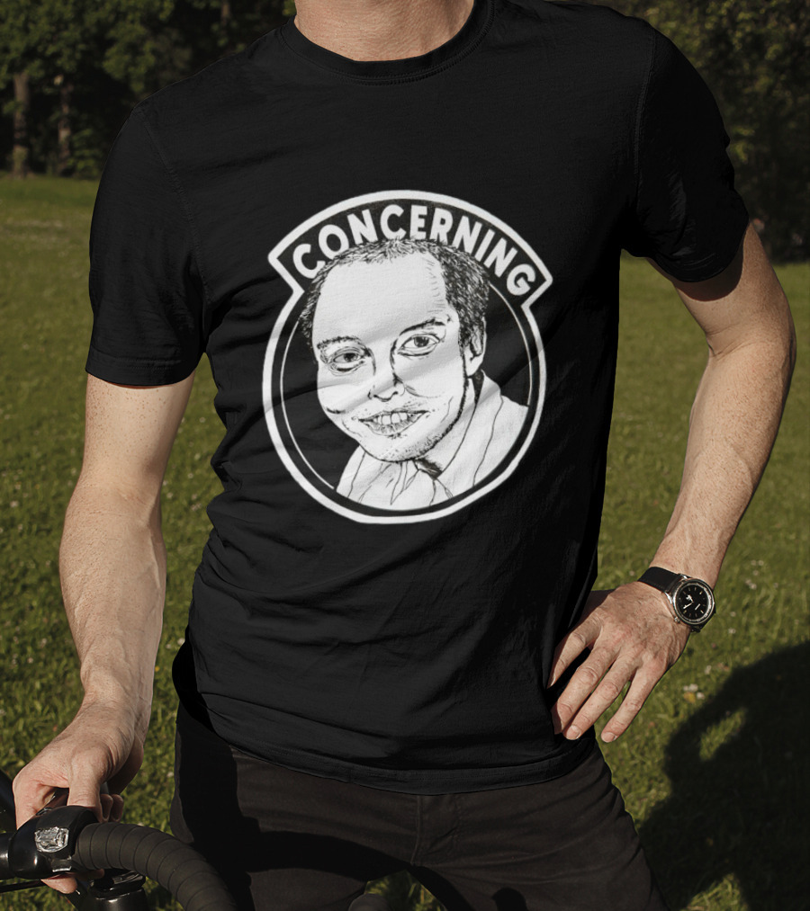 Concerning Elon Musk Meme Face Tesla Twitter T-Shirt