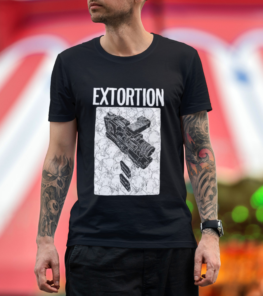 Extortion Band Video Camera Hardcore Punk T-Shirt